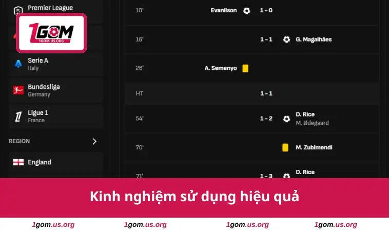Livescore 3 Kinh nghiệm sử dụng hiệu quả